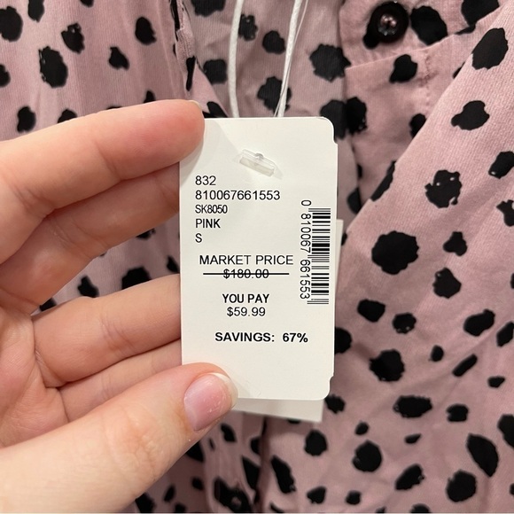 Stellah Printed Smocked Waist Mini Dress Flounce Hem Size Small - Picture 12 of 13